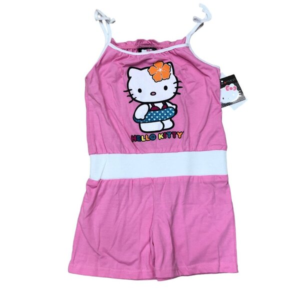 HELLO KITTY GIRLS SLEEVELESS ROMPERS SIZE 3T NWT - Picture 2 of 7